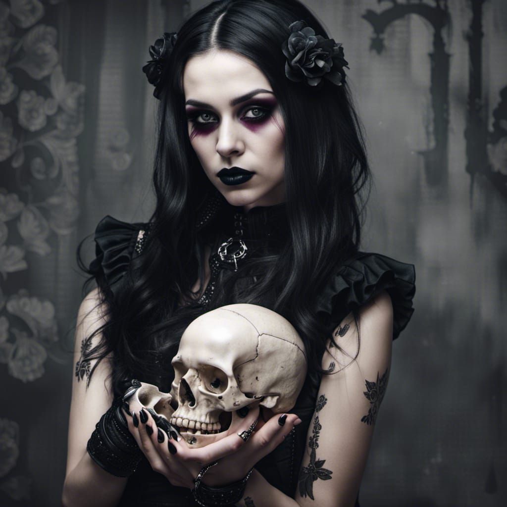 a beautiful goth girl