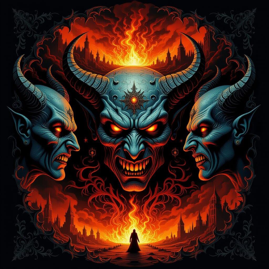 Demonic Kaleidoscope in Dark Fantasy Style