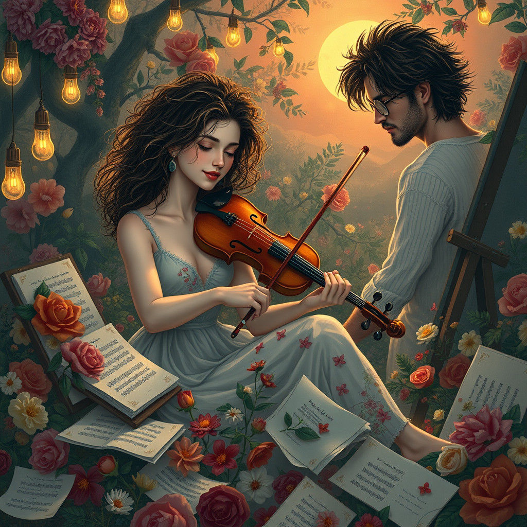 Harmonious Muse: A Dreamlike Symphony of Art