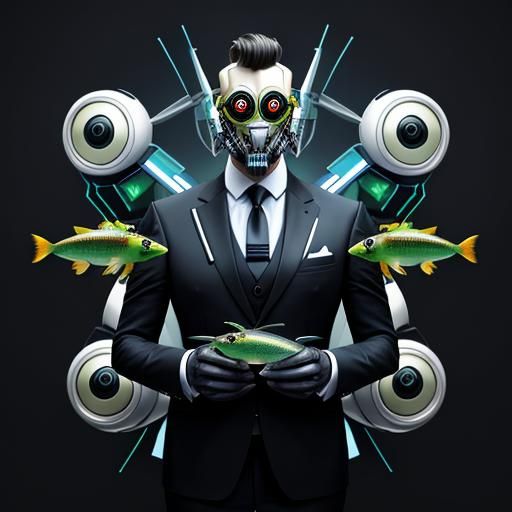 Mechanical Cricket Corporate Boss in Pop Surrealism Style