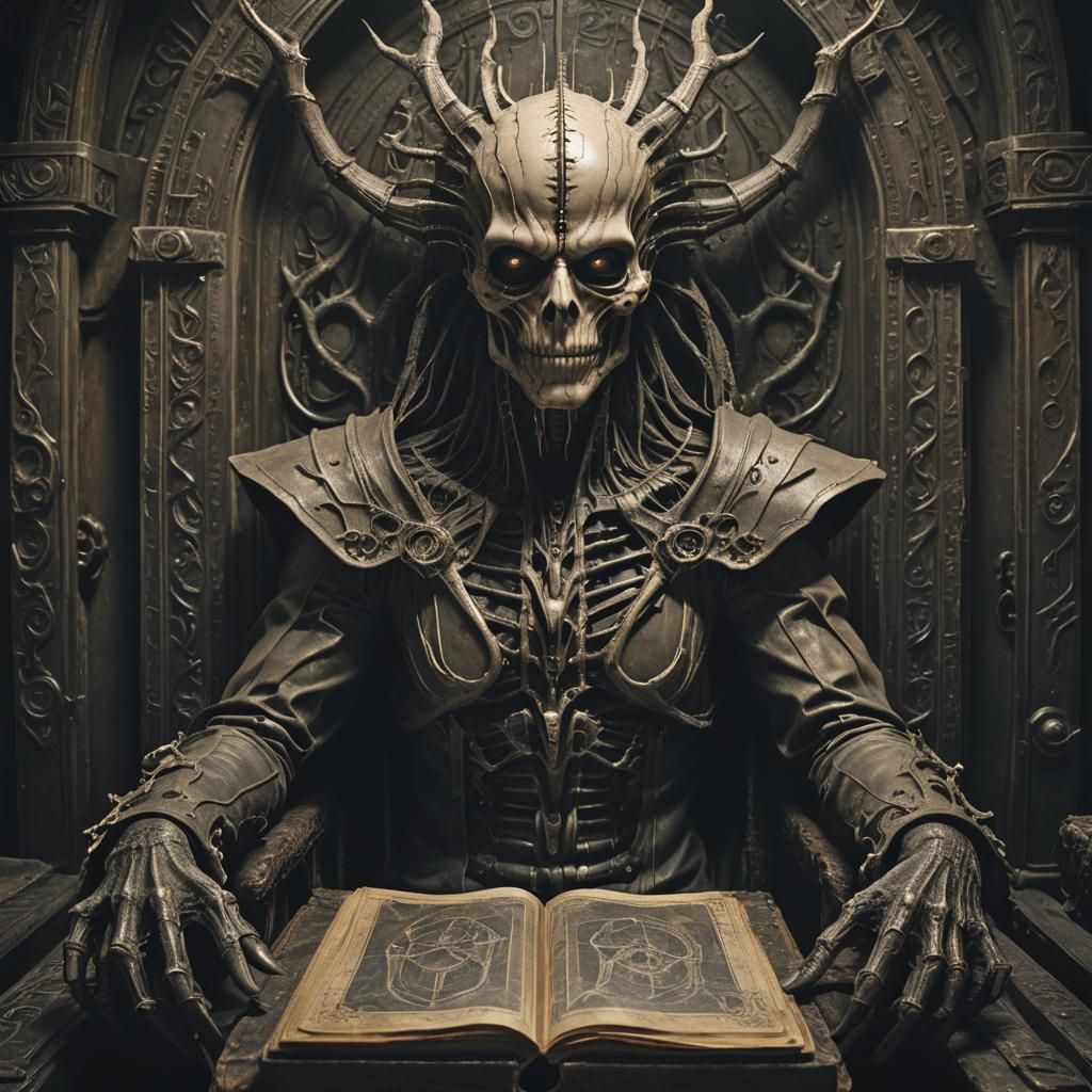 Grimoire of the Biomechanical Advisor in Throne Room