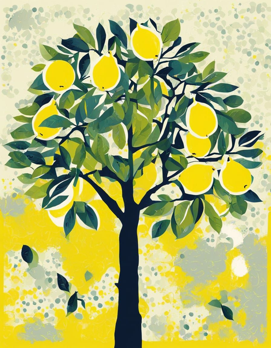 Vibrant Pop Art Botanical Landscape