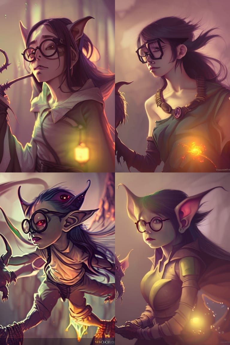 Deep Color Witch Portrait in Fantasy Art Style