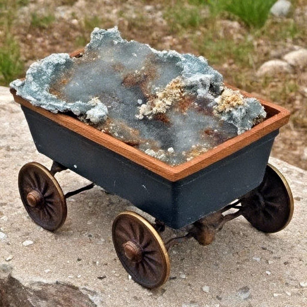 Thunderegg in Wagon: A Unique AI-Generated Composition