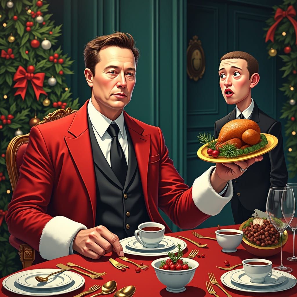 Elon Musk Serves Futuristic Holiday Feast