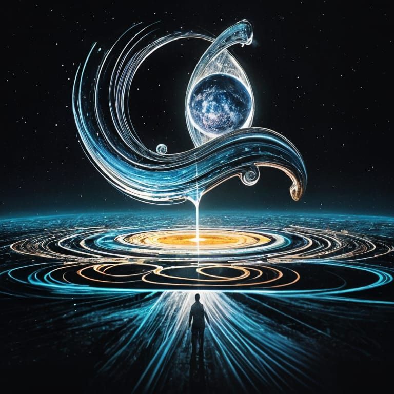 Surreal Eggshell Nebula in Dali Style