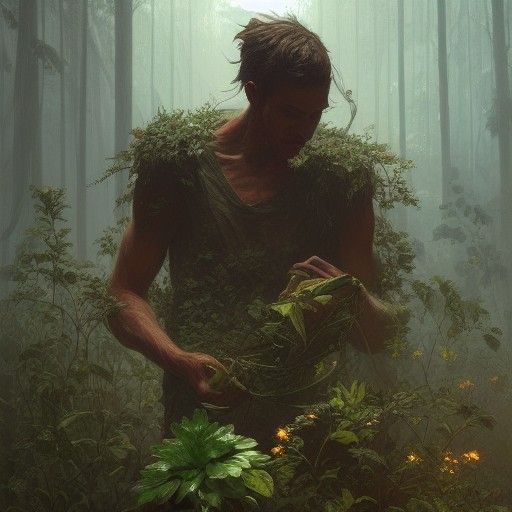 Man-Eating Plant in Dark Fantasy Style