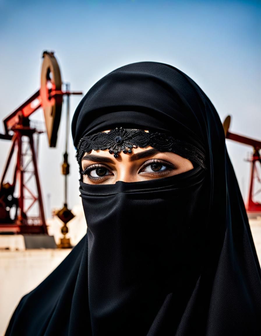 Bahraini Girl in Niqab Fine Art Portrait