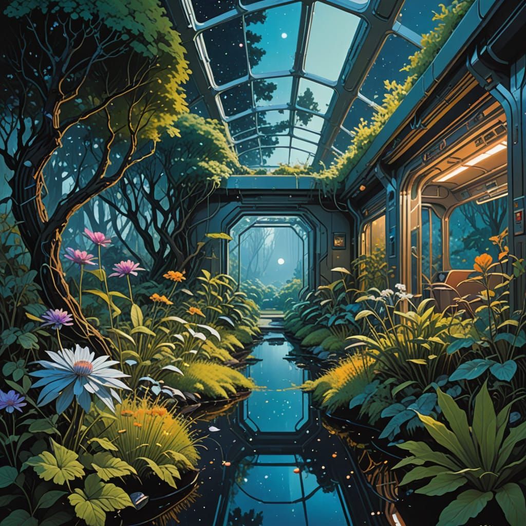 Luminous Cosmic Garden in Zero Gravity