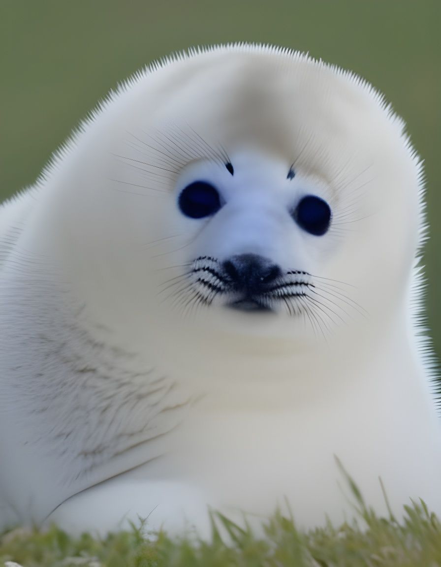 ❄Fluffy Baby Harp Seal❄