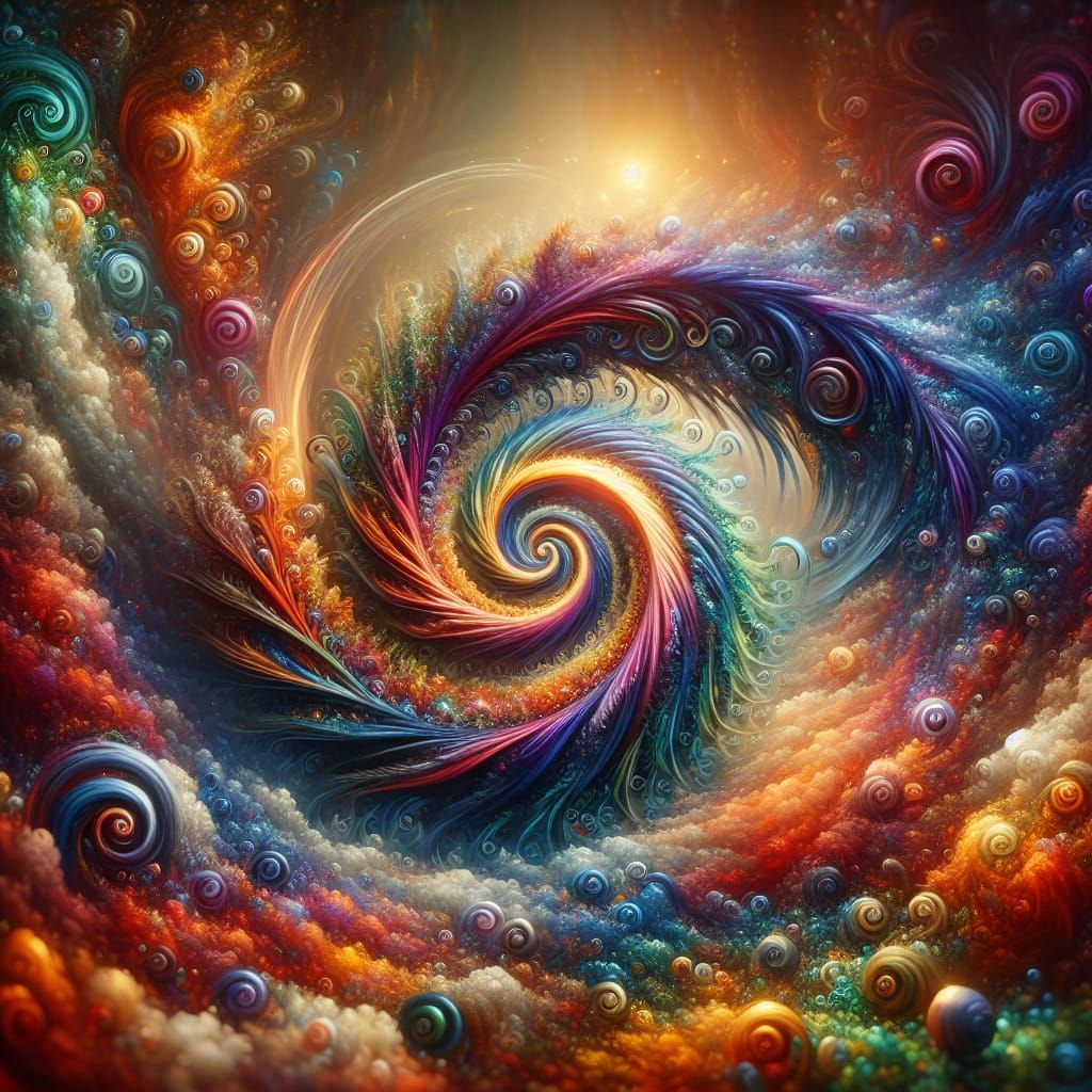 Fantastical Spiral in Detailed Matte Painting Style