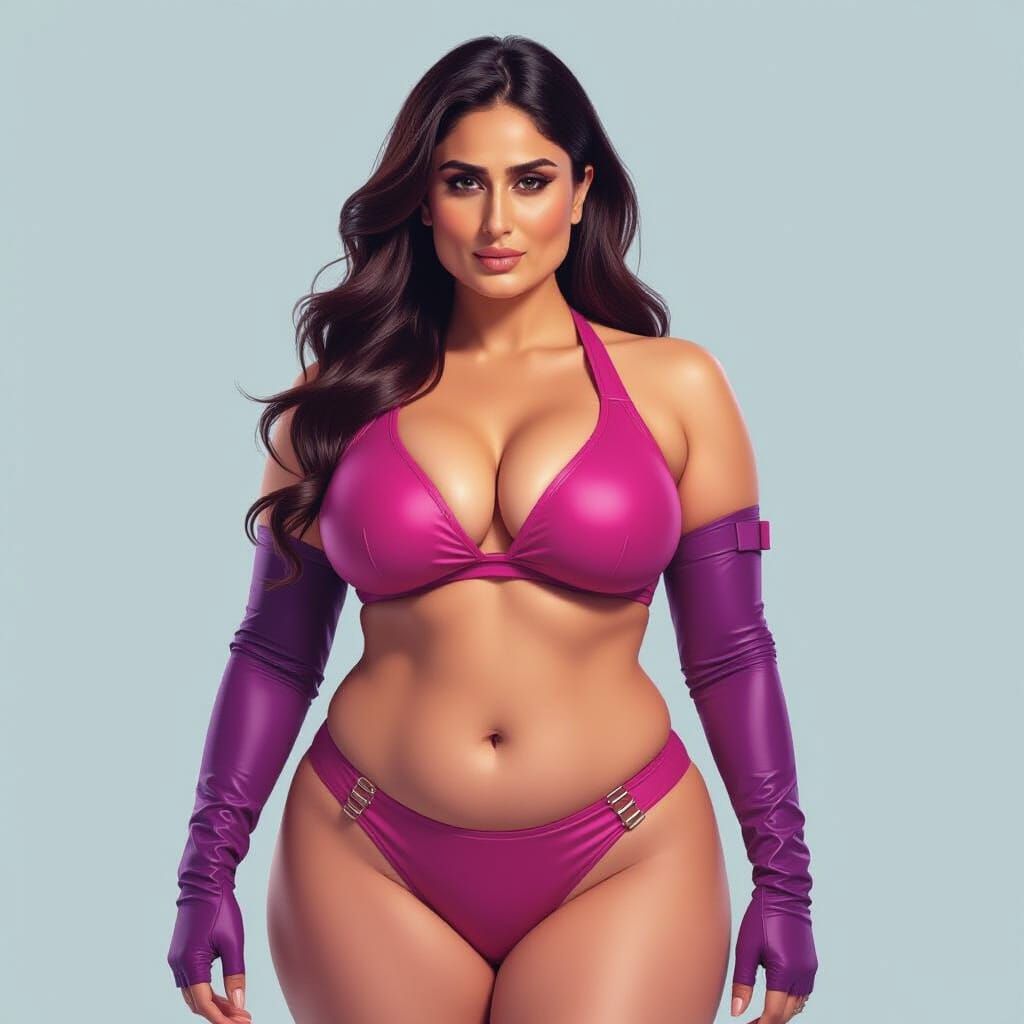 Curvy Supervillain in High-Tech Bikini, Digital Art