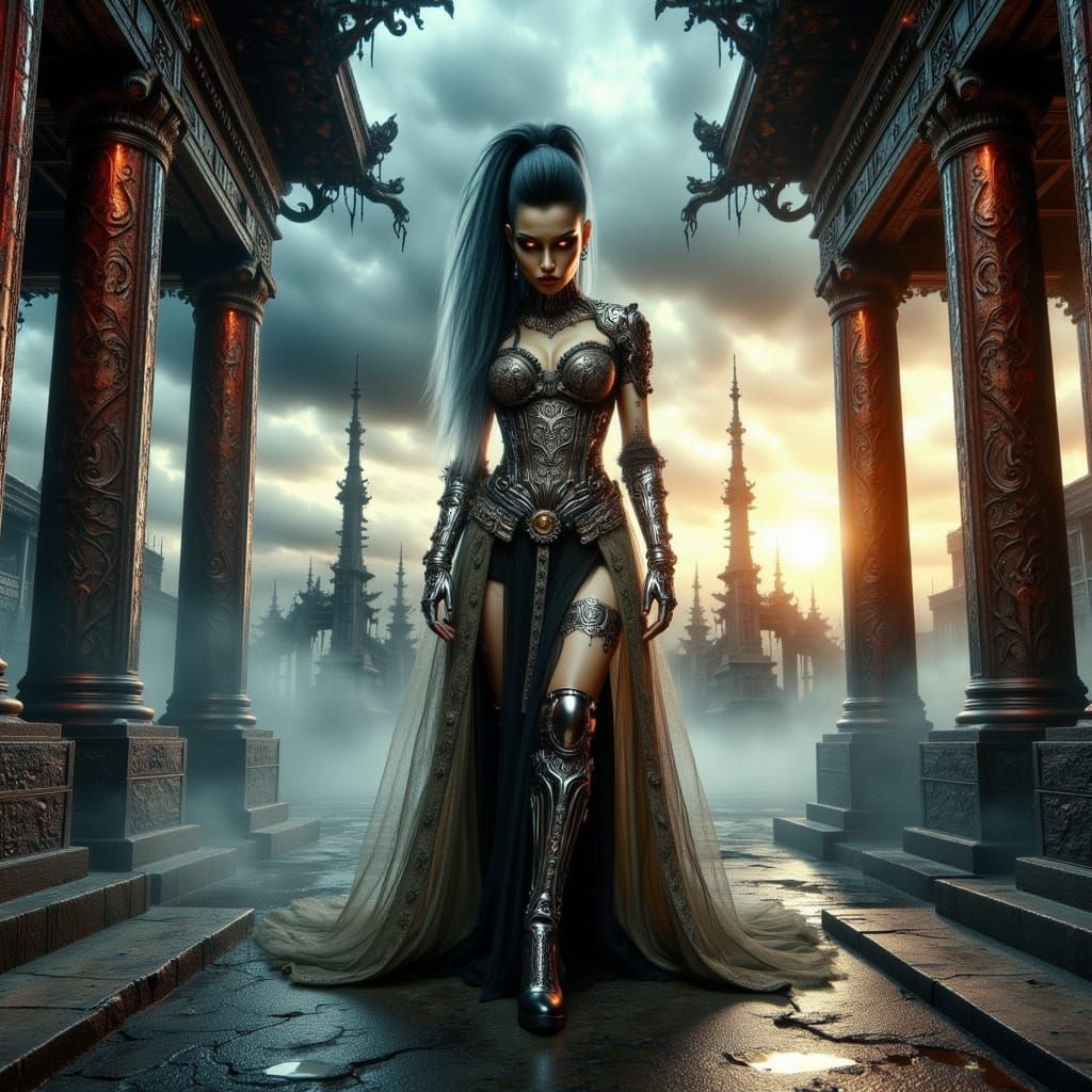 CyberGothic Princess Cinder Descends Imperial Chinese Palace...