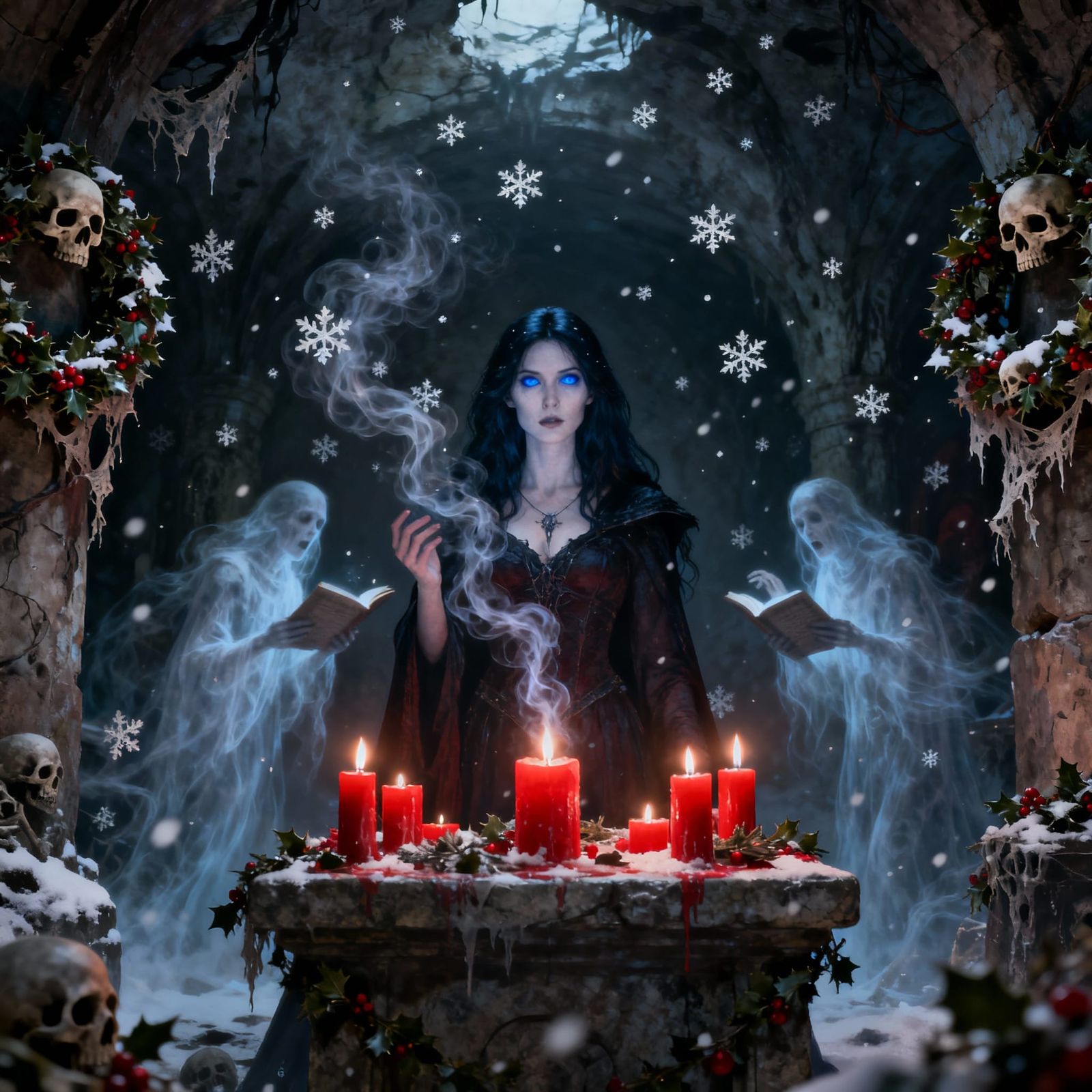 Gothic Necromancer's Crypt Christmas Ritual