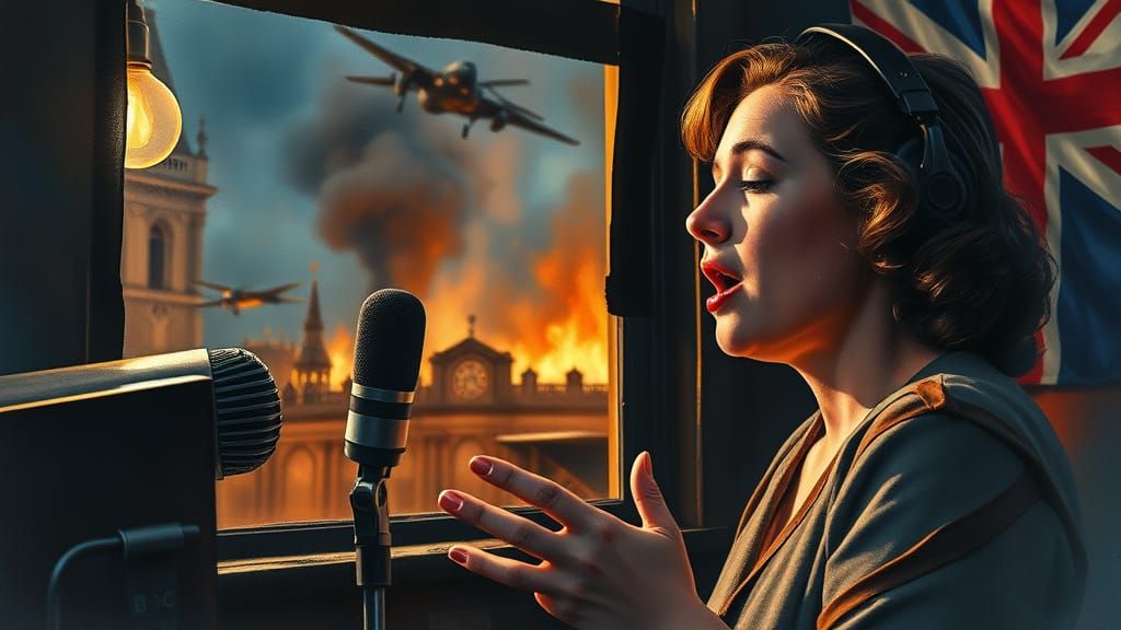 A 1940s London Radio Host Sings Under Bombardment