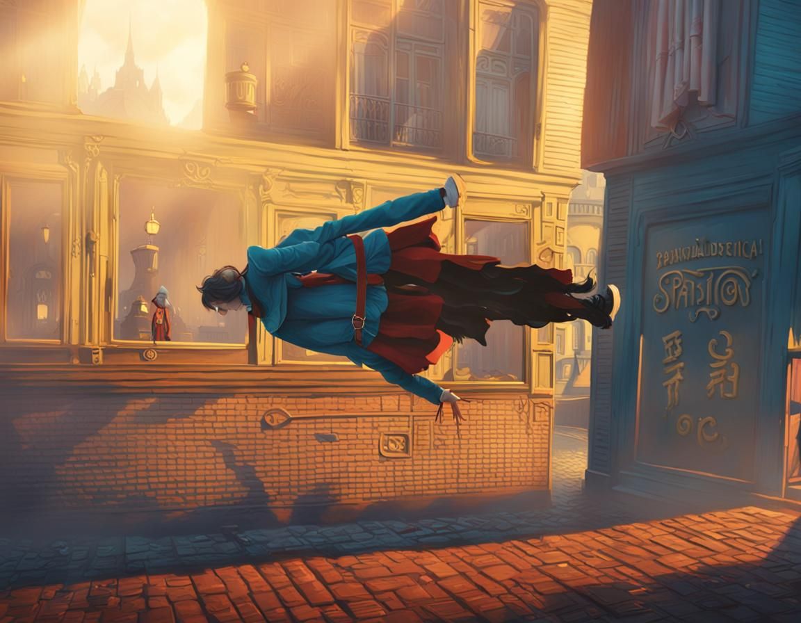 Mystical Parisian Street Scene in Digital Matte Painting