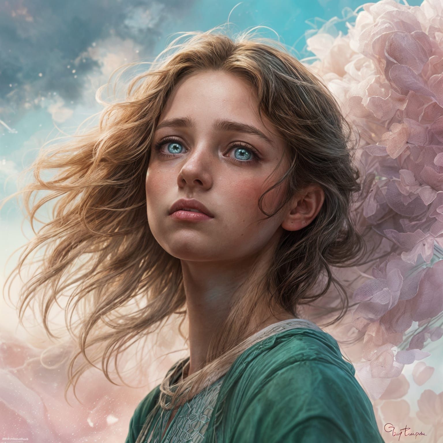 Hyperdetailed Portrait of a Girl with Chestnut Hair