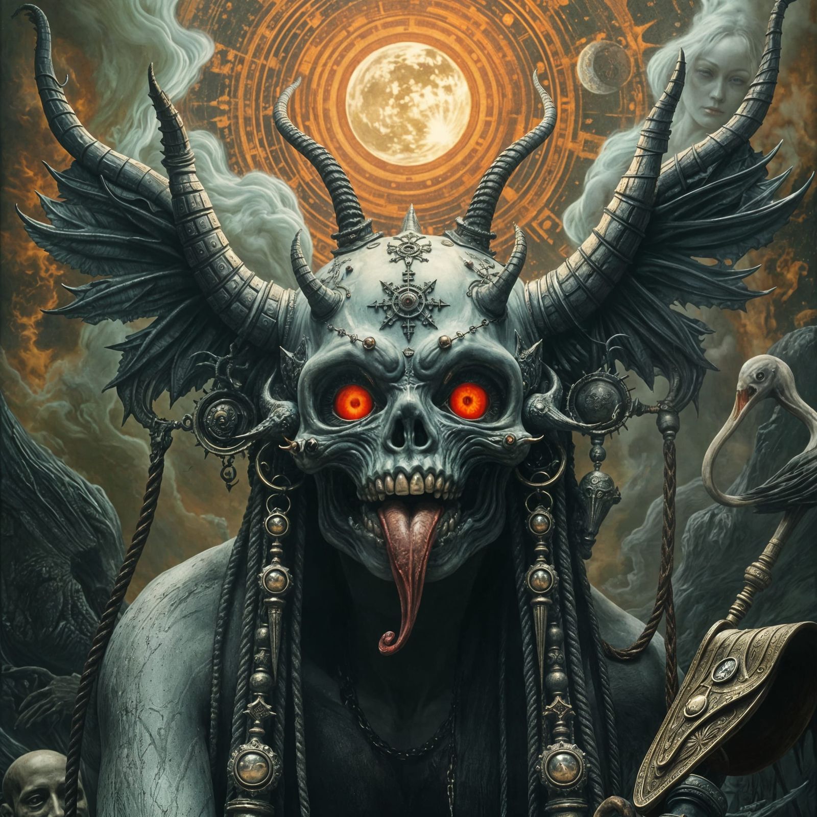 Grotesque Surreal Dreamscape in a Vivid Nightmare