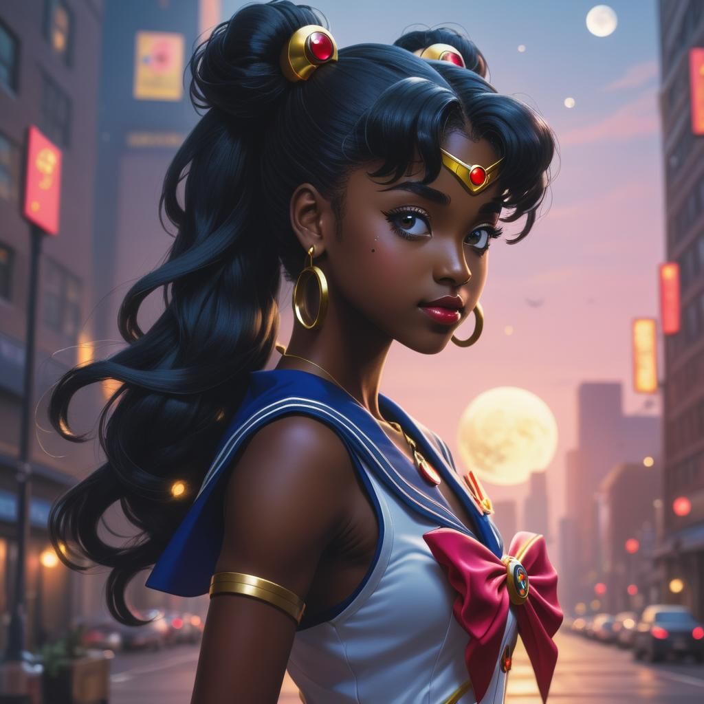 Black Woman as Sailor Moon