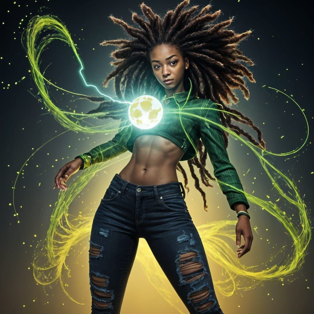 Teenage Girl Unleashes Psychic Energy in a Flash of Green