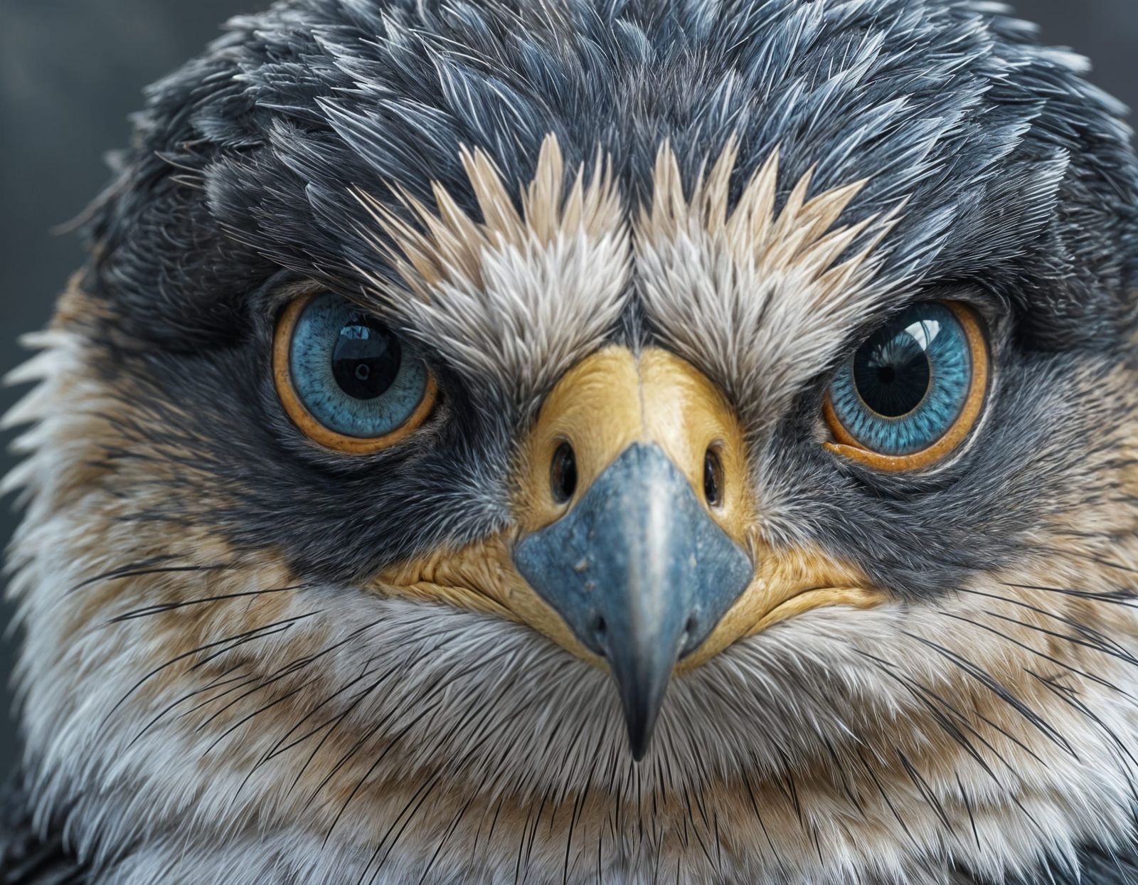 Peregrine Falcon Close-Up: Detailed 3D Anime Art