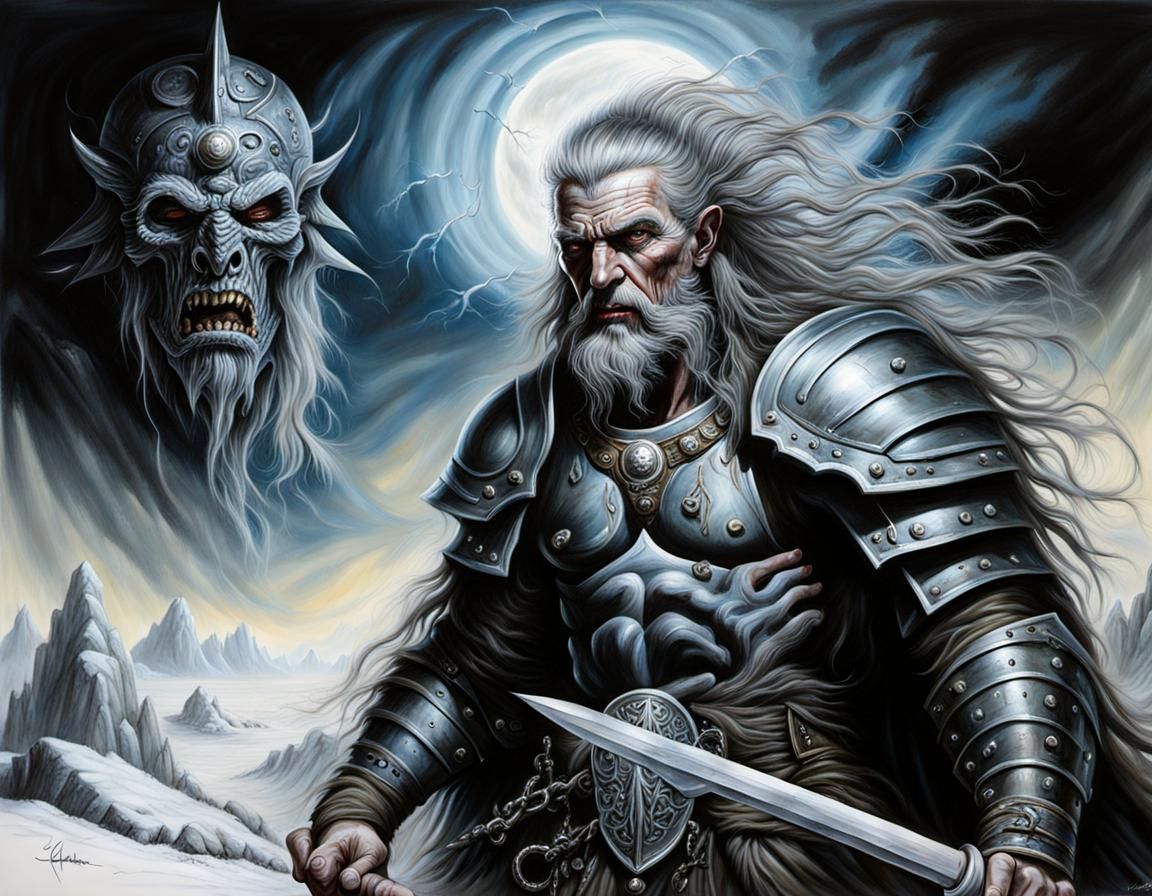 Jotun of Niflheim in High Contrast Gouache