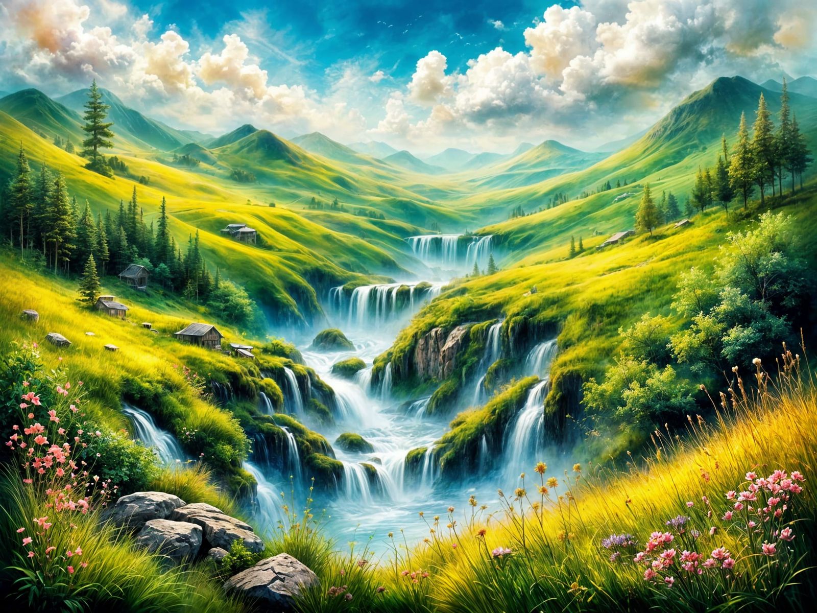 Dreamlike World with Smokey Grunge Textures