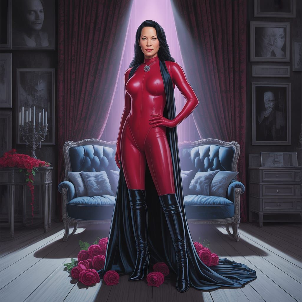 Lucy Liu as Queen of Gynarchy Splash Art