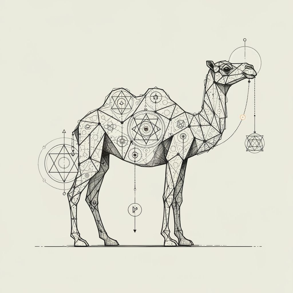 Sacred Geometry Dromedary Camel Concept Art