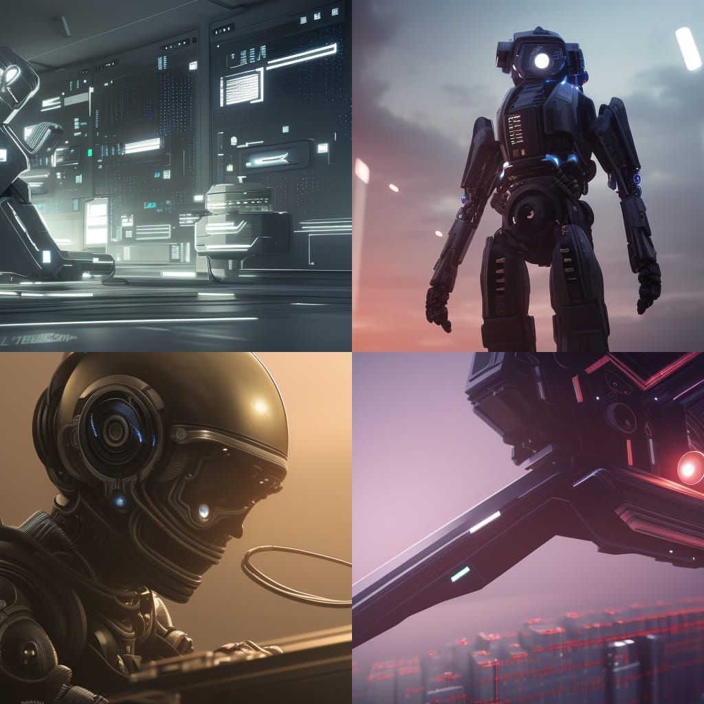 Futuristic Hacker Infiltrates System in Sci-Fi Style