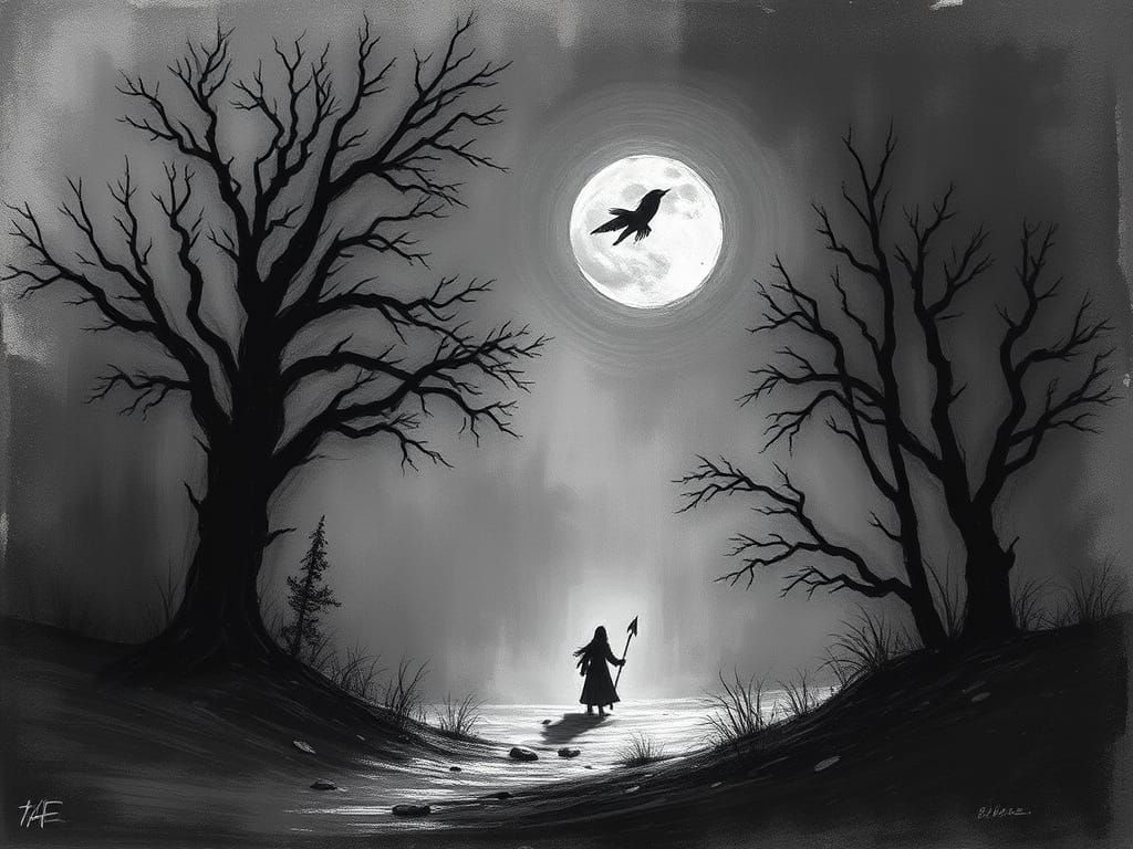 Dark Cold Fate: An AI Generated Image