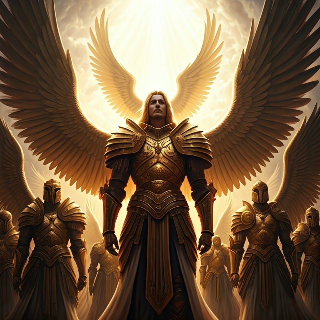 Majestic Angelic Warriors in Heavenly Realms