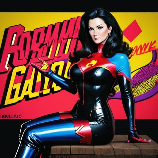 Lynda Carter in Thigh Boots: Vibrant Pop Art