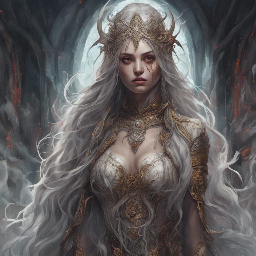 Detailed Portrait of a Horror Sorceress