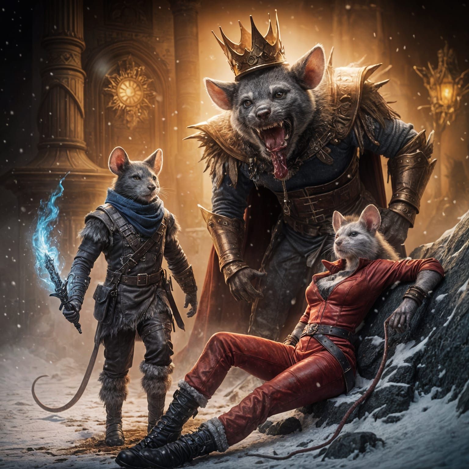 Mouse Adventurer in Dark Fantasy New Year's Eve Battle