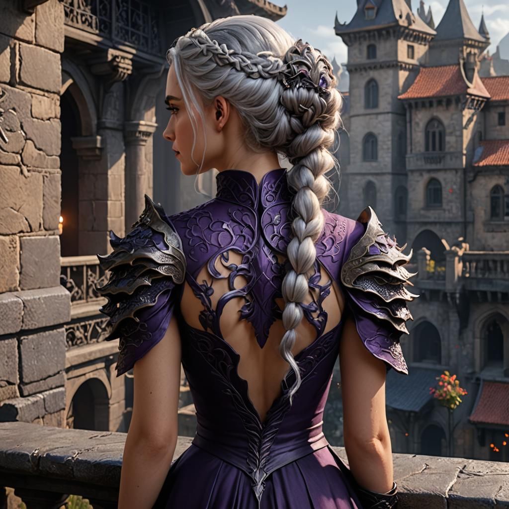 Targaryen Princess with Dragon Embroidery