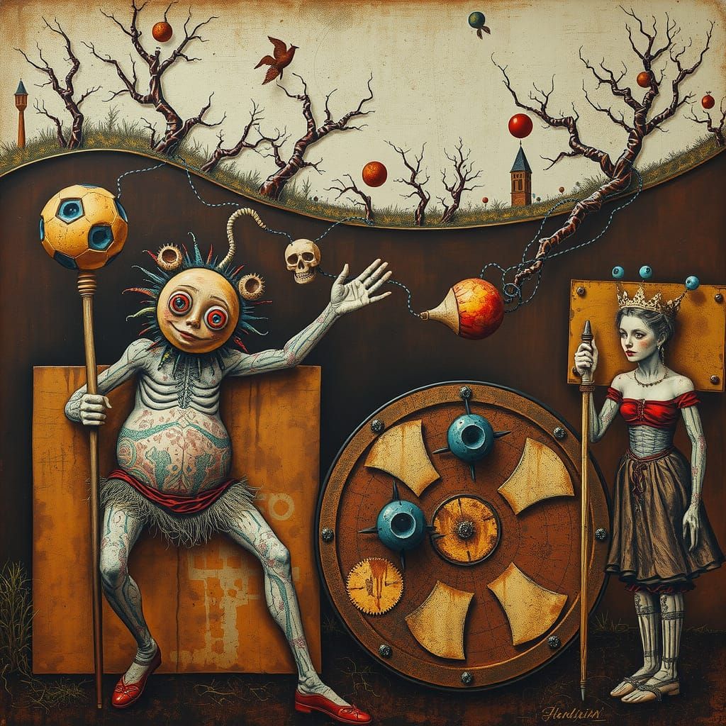 Surreal Madness: A Hallucinatory Textured Dreamscape