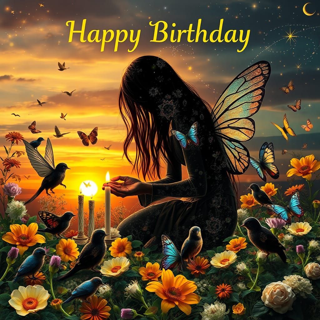 Fairies and Flowers Digital Collage in 8K