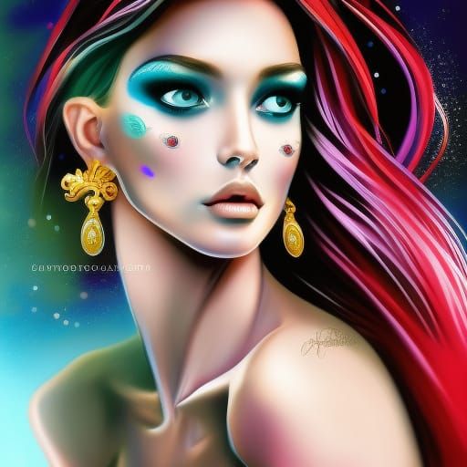 Aries Zodiac Goddess: Hyperdetailed Fantasy Portrait