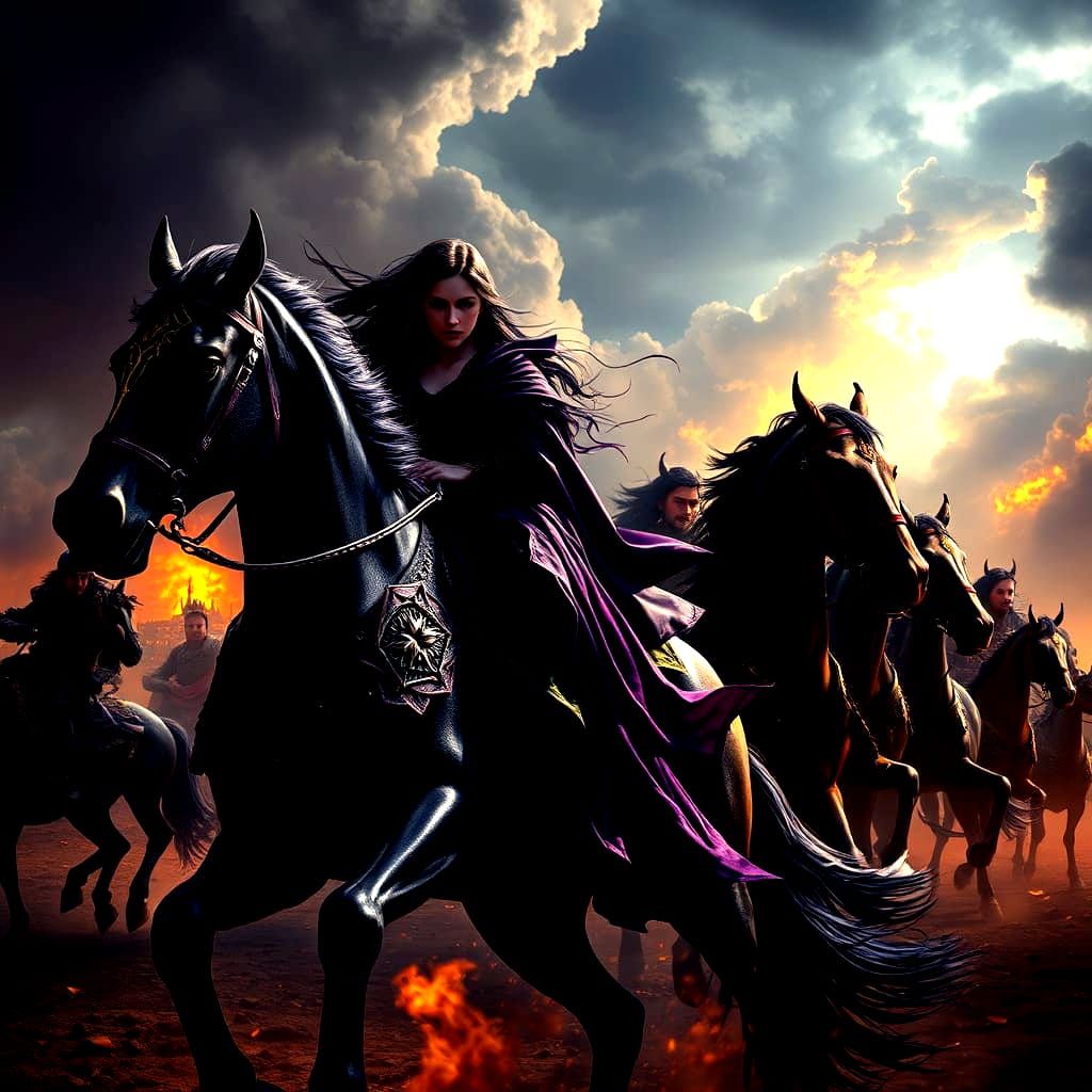 The Apocalypse's Seductive Lead: Beauty Rides into Stormy To...