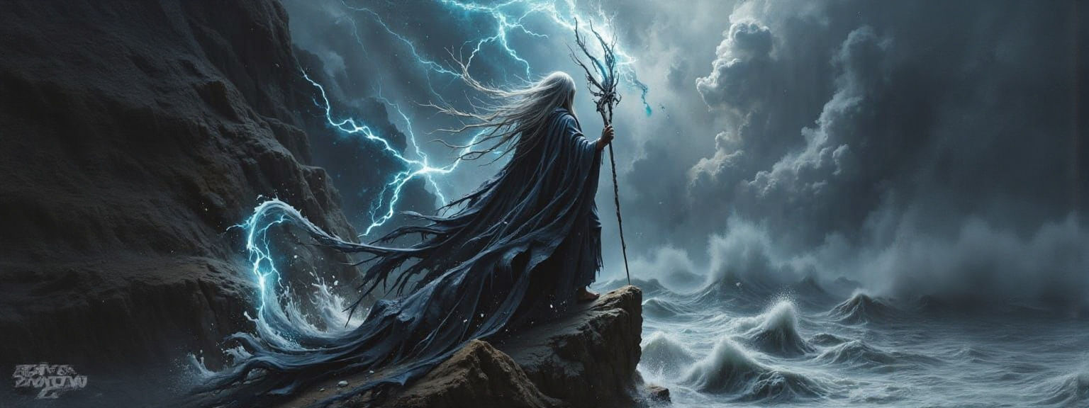 Elara Stormrider: Demon Warrior in Impasto Style