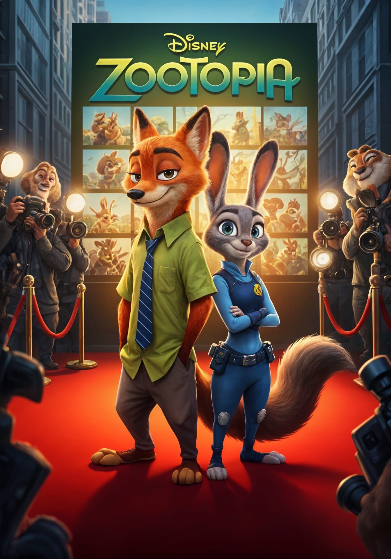 Nick and Judy Shine on Zootopia Red Carpet