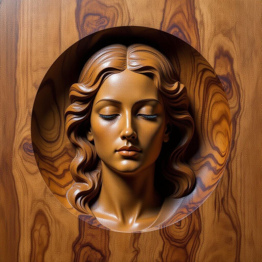Hyperrealistic Wood Carving of a Miramide de los Nichos
