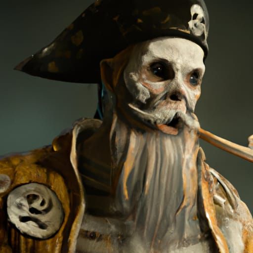 Ultra Realistic Pirate Skeleton Portrait in 8k
