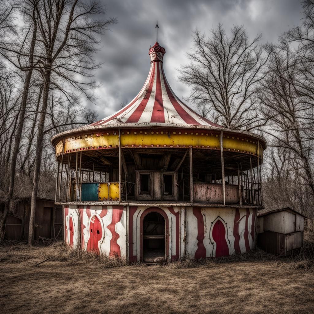 Creepy Abandoned Carnival Funhouse
