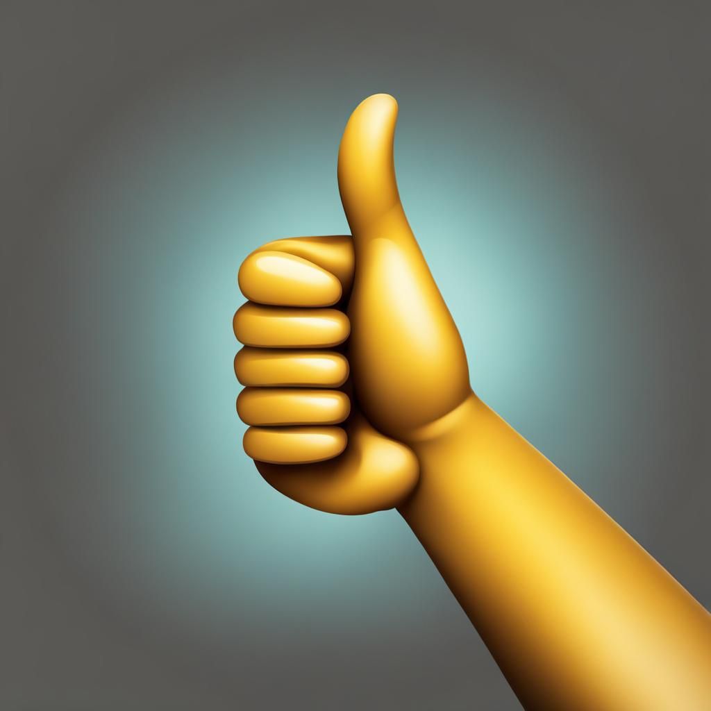 Simple Thumbs Up Emoji Illustration