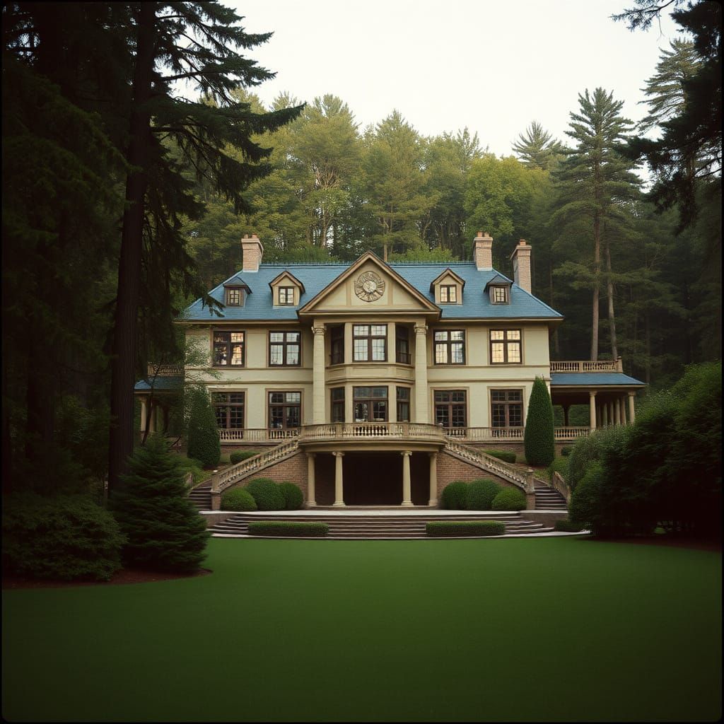 Luxurious House and Forest in Cinematic Style