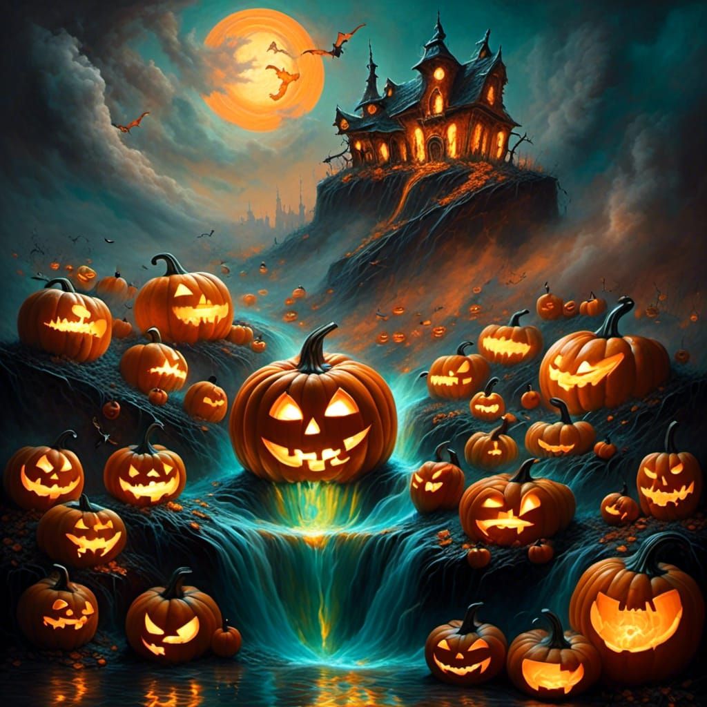 The pool of misfit jack-o-lanterns