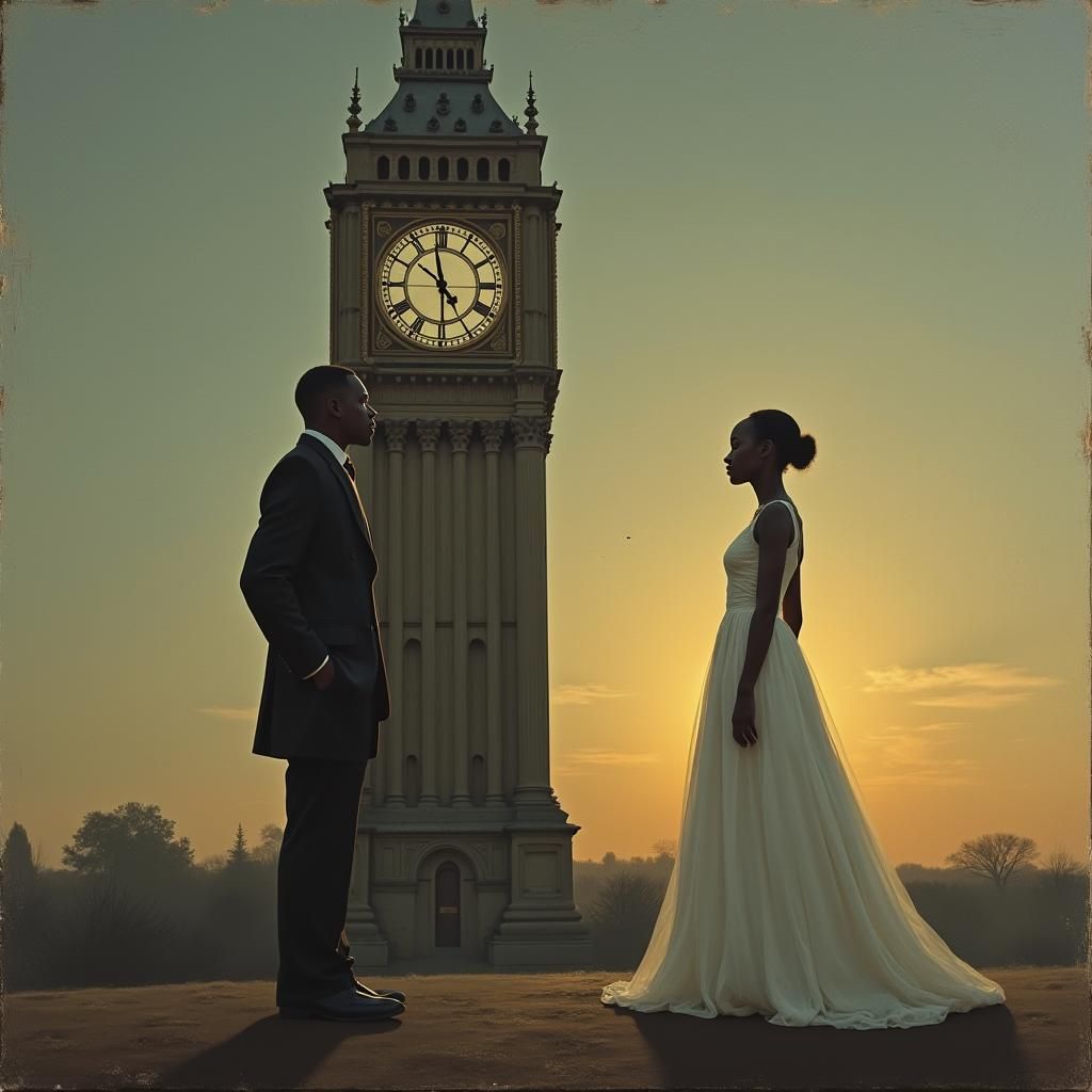 Waiting: A Melancholic Scene at the Clock Tower
