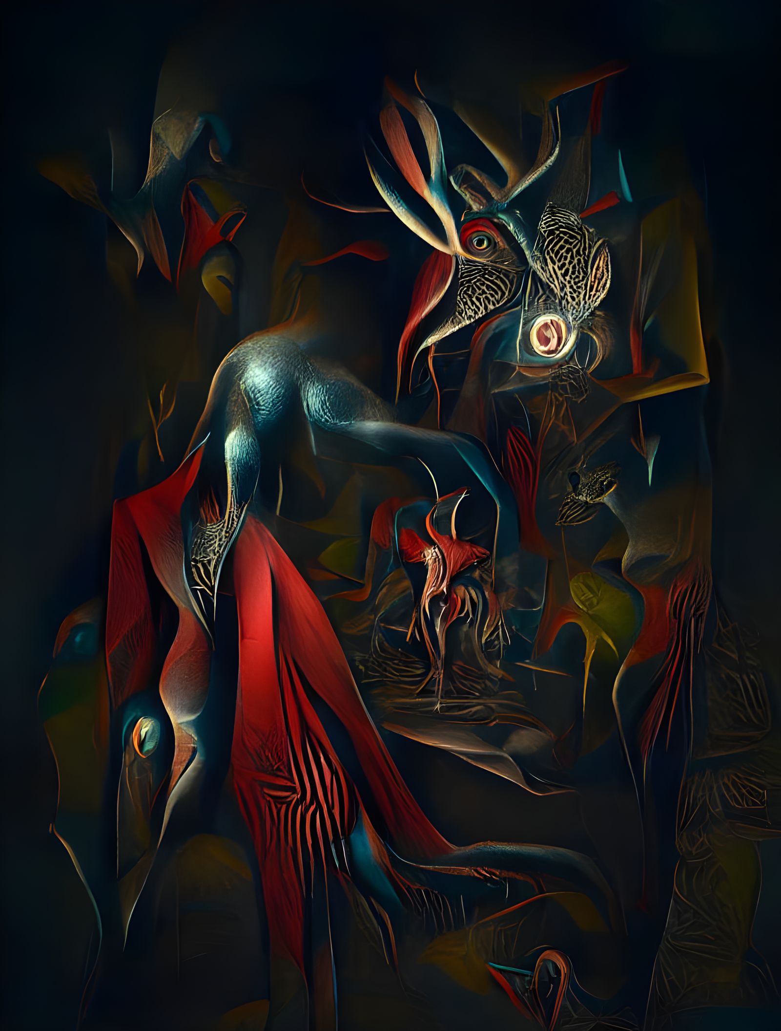 Polymorphic Beast-Man Transformation in Cubist Forest